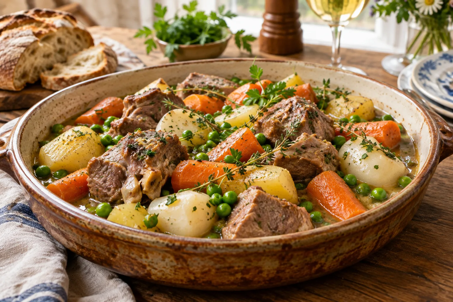 Navarin d’agneau printanier : la recette familiale aux légumes fondants